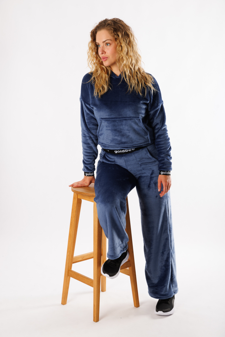 GoldBee Fluffy Nohavice Jeans (Barva Jeans, Velikost L)