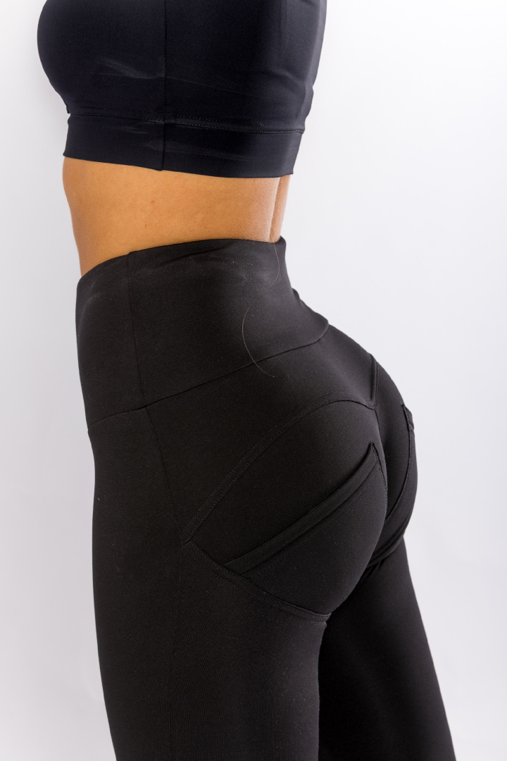 GoldBee Zateplené Legíny Push-Up Pro Black (Barva Black, Velikost 3XL)
