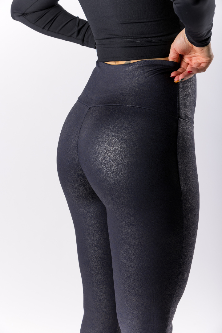 GoldBee Legíny B2 Koženkové Dark Blue (Velikost 4XL)