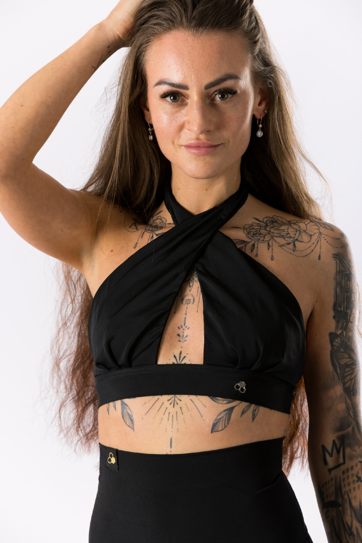GoldBee Plavky Cross Vrchný Diel Black (Barva Black, Velikost XS)