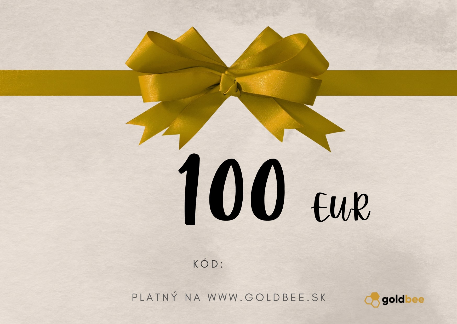 Dárčekový Poukaz GoldBee 100 €