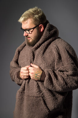 GoldBee Mikina Doba Ľadová Taupe (Barva Taupe, Velikost XL-4XL)