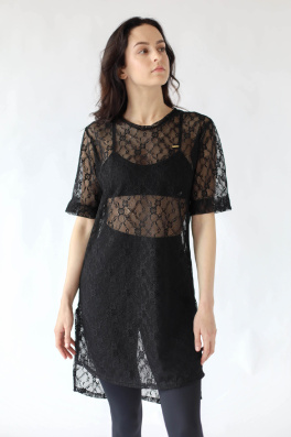 GoldBee Čipkový Prehoz Black (Barva black, Velikost  S)