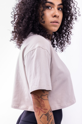 GoldBee Crop-Top Organic Sand (Barva Sand, Velikost L)