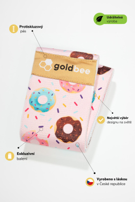 GoldBee Posilňovacia guma BeBooty Pink Donuts (Barva Pink Donuts, Velikost L)
