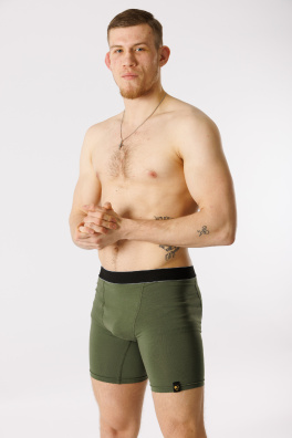 GoldBee Boxerky Dlhé Army (Barva Army, Velikost L)