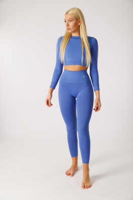 GoldBee Legíny Sťahujúce Pas Lycra AirForce Blue (Barva Airforce Blue, Velikost L)