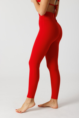 GoldBee Legíny Tenké Red (Barva Red, Velikost L)