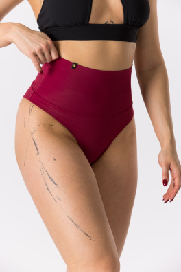 GoldBee Plavky Sťahovacie Brazílky Bordo (Barva Bordo, Velikost 3XL)
