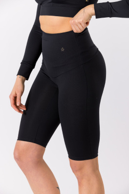 GoldBee Dlhé Kraťasky Sťahujúce Celé Brucho Black (Barva Black, Velikost 5XL)