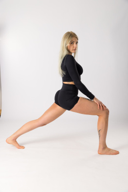 GoldBee Krátke Kraťasky Sťahujúce Celé Brucho Black (Barva Black, Velikost L)