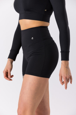 GoldBee Krátke Kraťasky Sťahujúce Celé Brucho Black (Barva Black, Velikost L)