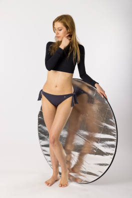 GoldBee Plavky Island Spodný Diel Dark Grey (Barva Dark Grey, Velikost L)