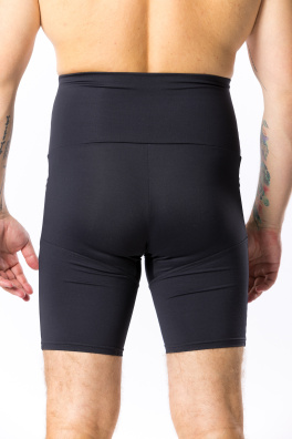 GoldBee Pánske Kraťasy Sťahujúce Pas Black (Barva Black, Velikost L)