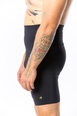 GoldBee Pánske Kraťasy Sťahujúce Pas Black (Barva Black, Velikost L)