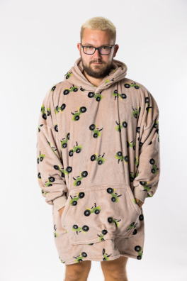 GoldBee Mikina Doba Ľadová Fluffy Tractor (Barva Tractor, Velikost XL-4XL)