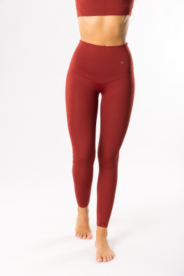 GoldBee Legíny Sťahujúce Celé Brucho Lycra Brick Red (Barva Brick Red, Velikost L)