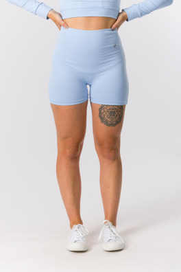 GoldBee Krátke Kraťasky Sťahujúce Celé Brucho Baby Blue (Barva Baby Blue, Velikost L)