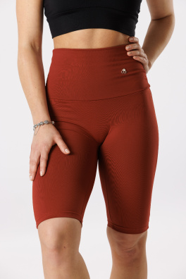 GoldBee Kraťasy Sťahujúce Pas Dlhé Brick Red (Barva Brick Red, Velikost 3XL)