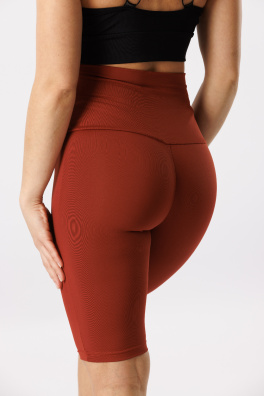 GoldBee Kraťasy Sťahujúce Pas Dlhé Brick Red (Barva Brick Red, Velikost 3XL)