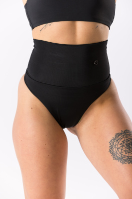 GoldBee Plavky Sťahovacie Tangá Black (Barva Black, Velikost 3XL)