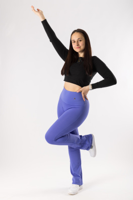 GoldBee Zvonové Legíny Sťahujúce Pas Lycra AirForce Blue (Barva Airforce Blue, Velikost 3XL)
