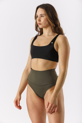 GoldBee Plavky Sťahovacie Brazílky Olive (Barva Olive, Velikost L)