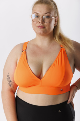 GoldBee Plavky Vrchný Diel Pre Veľké Prsia Neon Orange (Barva Neon Orange, Velikost L)