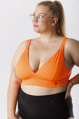 GoldBee Plavky Vrchný Diel Pre Veľké Prsia Neon Orange (Barva Neon Orange, Velikost L)