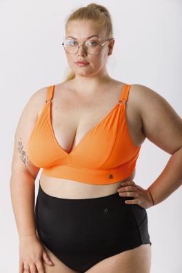 GoldBee Plavky Vrchný Diel Pre Veľké Prsia Neon Orange (Barva Neon Orange, Velikost L)