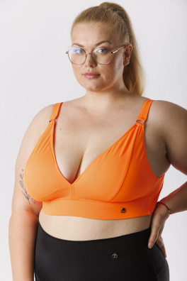 GoldBee Plavky Vrchný Diel Pre Veľké Prsia Neon Orange (Barva Neon Orange, Velikost L)