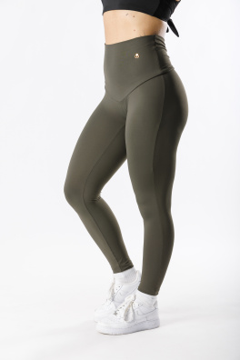 GoldBee Legíny Sťahujúce Celé Brucho Lycra Army (Barva Army, Velikost 3XL)