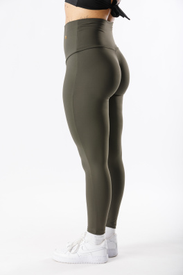 GoldBee Legíny Sťahujúce Celé Brucho Lycra Army (Barva Army, Velikost 3XL)