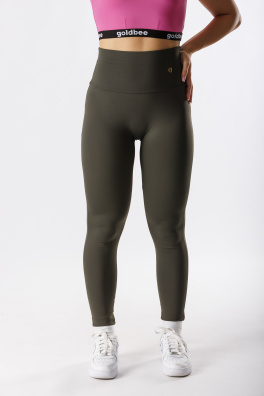 GoldBee Legíny Sťahujúce Pas Lycra Army (Barva Army, Velikost 4XL)