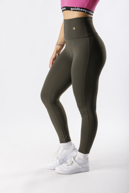 GoldBee Legíny Sťahujúce Pas Lycra Army (Barva Army, Velikost 4XL)