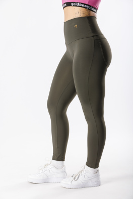 GoldBee Tvarujúce Legíny Lycra Army (Barva Army, Velikost 3XL)