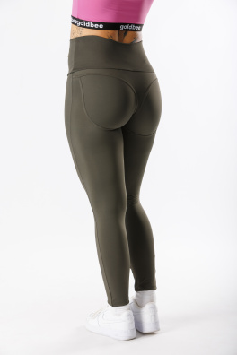 GoldBee Tvarujúce Legíny Lycra Army (Barva Army, Velikost 3XL)