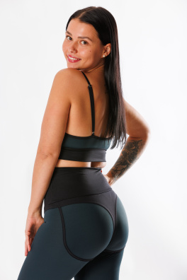 GoldBee Legíny Sťahujúce Pas Horny Lycra Onyx (Barva Onyx, Velikost L)