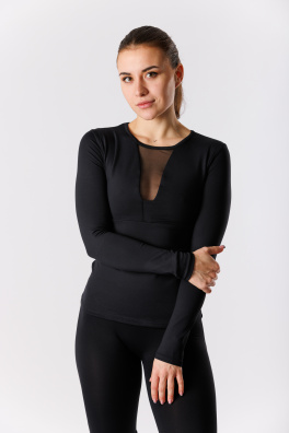 GoldBee Sťahovacie Tričko Mesh S Dlhým Rukávom Black (Barva Black, Velikost 3XL)