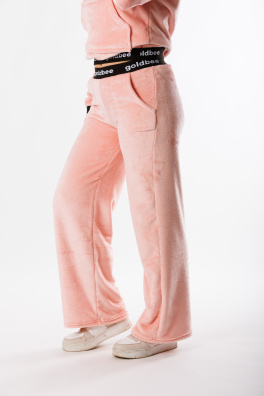 GoldBee Fluffy Nohavice Salmon (Barva Salmon, Velikost L)