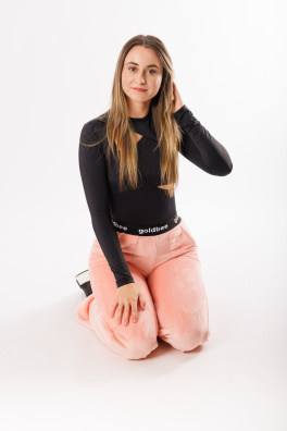 GoldBee Fluffy Nohavice Salmon (Barva Salmon, Velikost L)