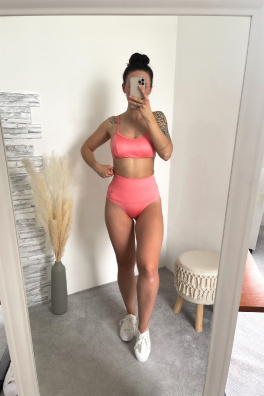 GoldBee Plavky Sťahovacie Brazílky Losos (Barva Losos, Velikost S)