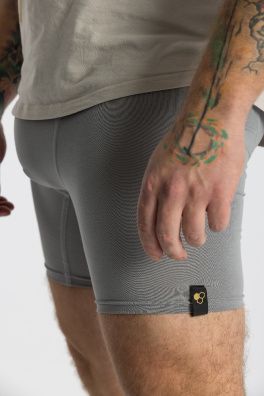 GoldBee Boxerky Dlhé Grey (Barva Grey, Velikost S)