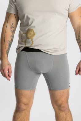GoldBee Boxerky Dlhé Grey (Barva Grey, Velikost S)