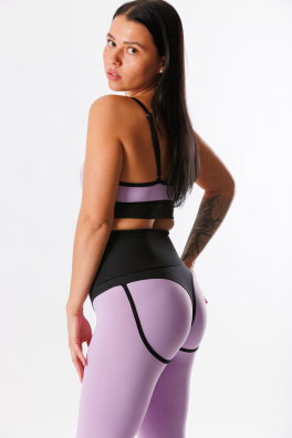 GoldBee Legíny Sťahujúce Pas Horny Lycra Lila (Barva Lila, Velikost L)