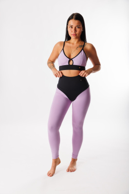 GoldBee Legíny Sťahujúce Pas Horny Lycra Lila (Barva Lila, Velikost L)