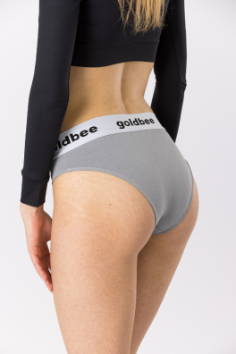 GoldBee Kalhotky Brazílky Grey (Barva Grey, Velikost L)