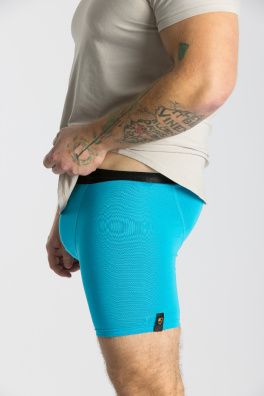 GoldBee Boxerky Dlhé Blue (Barva Blue, Velikost S)