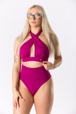GoldBee Plavky Cross Vrchný Diel Fuchsia (Barva Fuchsia, Velikost XS)