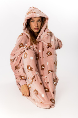 GoldBee Mikina Doba Ľadová Fluffy Lions Pink (Barva Lions Pink, Velikost XS-L)